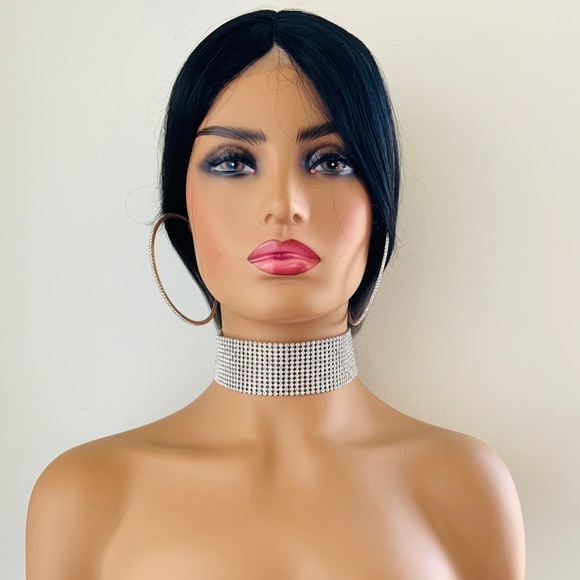 Very Pretty Long Straight Ombre Grey Oval Part Lace Front Wig - Picture 9 of 16